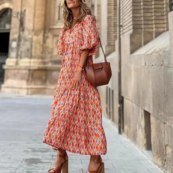 Bohemian purple Maxi Dress - Picture 7 of 11